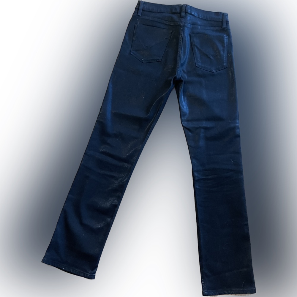 Hudson black coated denim straight leg